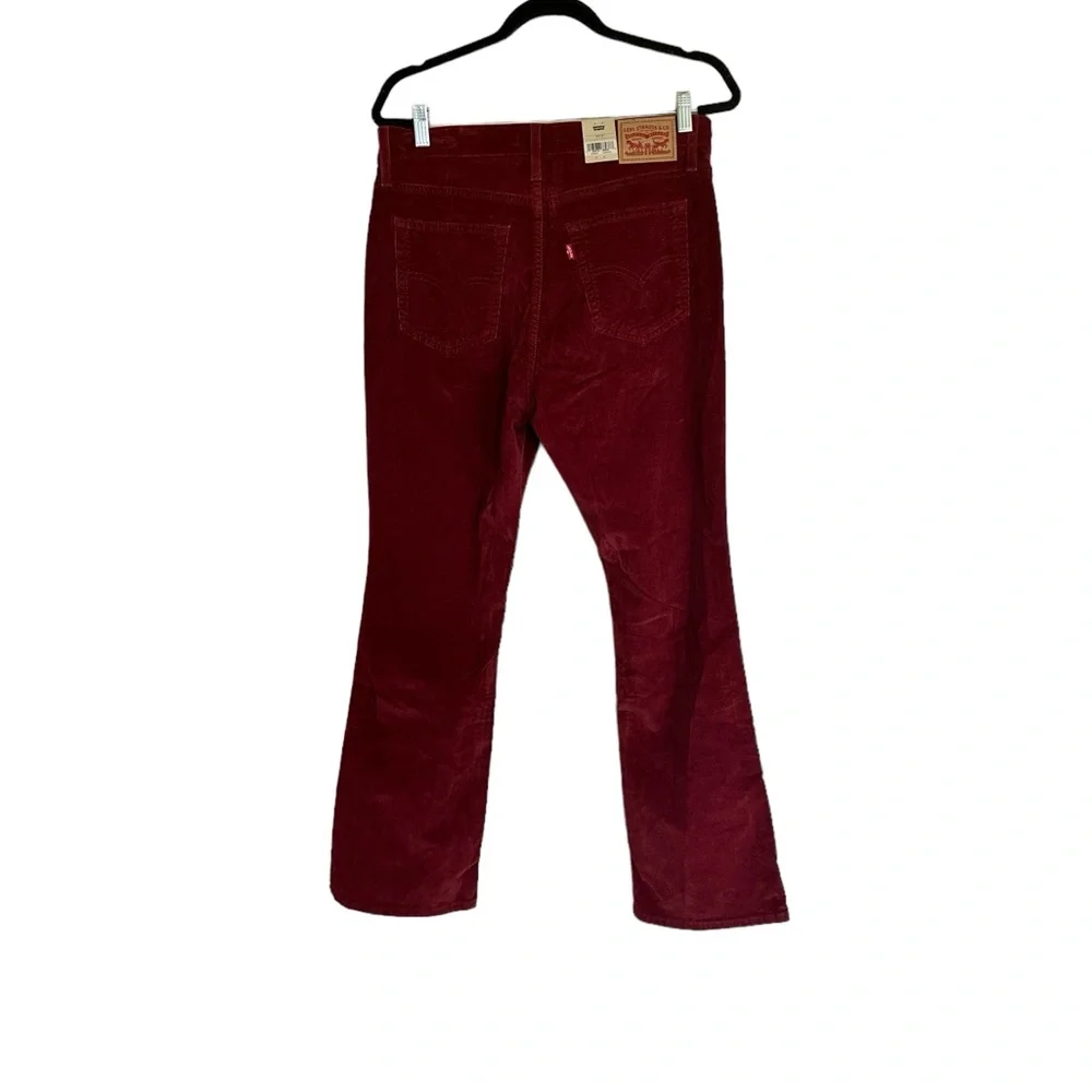 NWT LEVI'S  725 High Rise Bootcut Corduroy Jeans Color:  Syrah - Red
